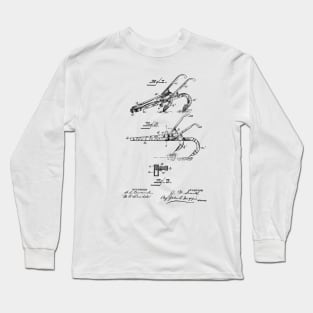 Plow Vintage Patent Hand Drawing Long Sleeve T-Shirt